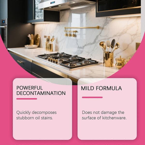 (SC) Kitchen Grease and Limescale Remover - Powerful Degreasing Formula, Gentle on Surfaces, 237ml Spray Bottle, Protective Layer for Long-lasting Cleanliness, S 2pcs