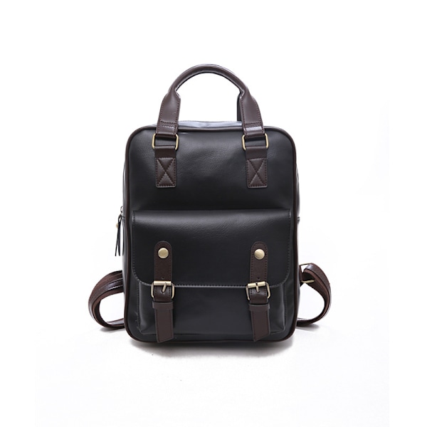 Women's Retro Style Soft Leather Backpack - Black 1pc