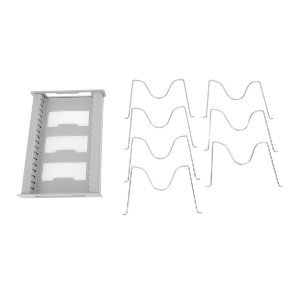 (SC) Expandable Non-Slip Pot Lid Holder Adjustable Kitchen Organizer Grey