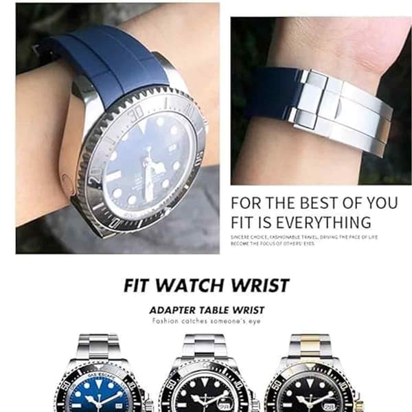 (SC) Watch strap - blue without buckle (note that watch buckle is required)