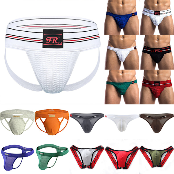 Miesten alusvaatteet Urheilualushousut Jockstrap Matala Seksikäs Nopeasti Kuivuva Alushousut Kuvat 4-Punainen Pics 4-Red M