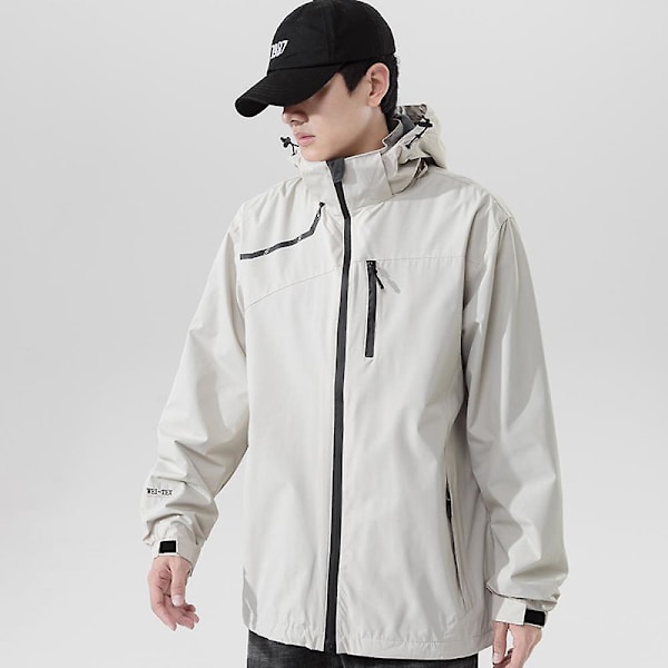 Miesten Takki Uusi Ulkoilma Vedenpitävä Tuulenpitävä Takki Irrotettava Huppu Design L-6xl Lämmin Ja Tuulenpitävä Miesten Takki Chaqueta White L