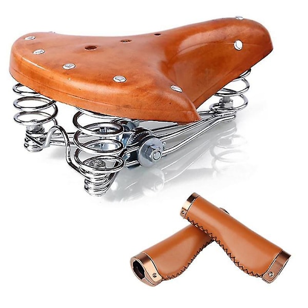 Retro Vintage Kulehussykkelsete Lær Sykkelsal Kulehus Zekai handlebar