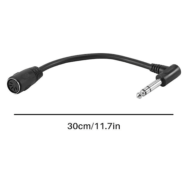 MIDI KABEL, 5-Pins Din Hun til 6,35 mm (1/4 tommer) Han TRS Stereo Audio Forlængerkabel