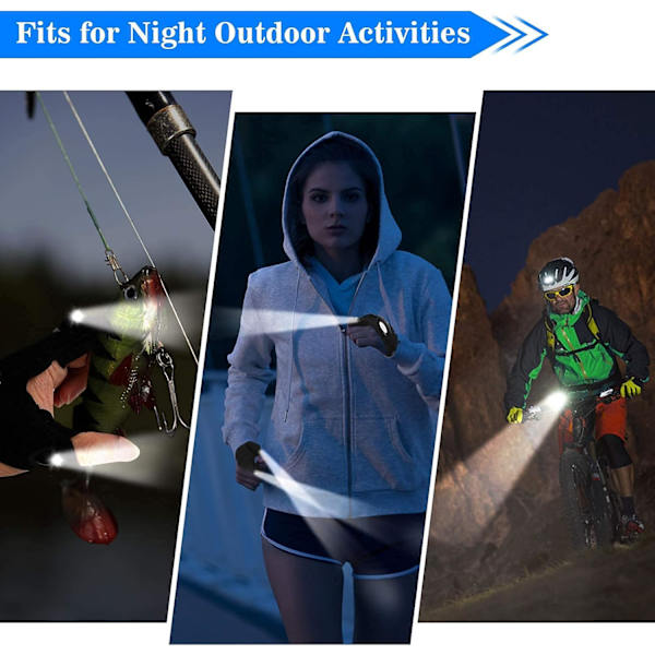 LED-ficklampshandskar, Presenter för Män Honom Pappa Pojkvän, Cool Gadget Handsfree Ljus för Camping Fiske Reparation, Fars Dag Jul Födelsedag