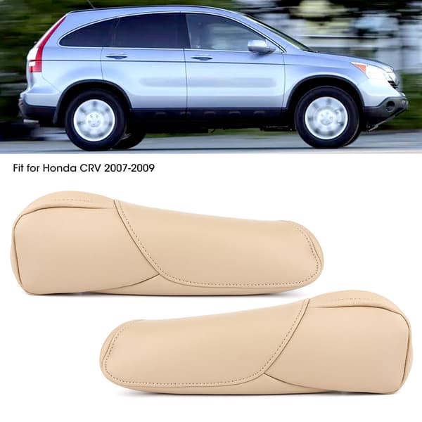 (SC)2 pcs Armrest Covers Driver/Passenger Side Microfiber Leather Fits Honda CRV 2007-2009