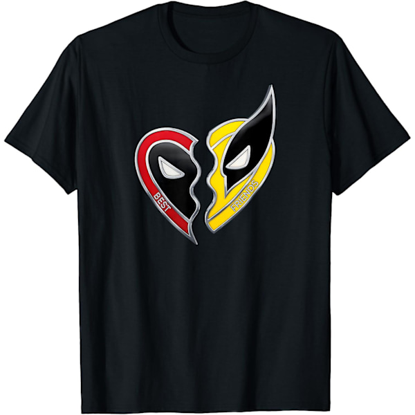 Marvel Studios Deadpool & Wolverine Bästa Vänner Hjärta Berlock T-shirt Black S