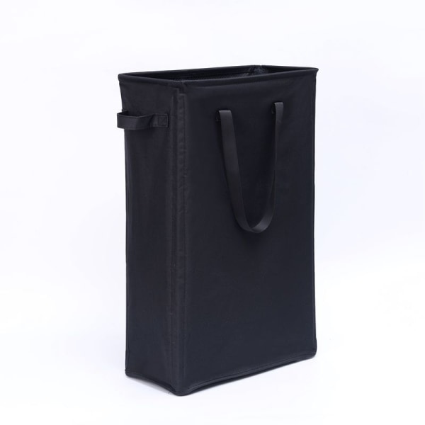 45L Pyykkiastiat Kahvalla (Musta), Taittuva Ohut Pyykkiasti Oxford-Kangas Pyykkipussi Suorakulmainen Pyykkiasti Kylpyhuonepussi 39x19x60C