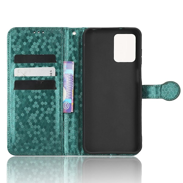 Beskyttende telefondeksel med stativ og lommebok for Motorola Moto G73 5G, prikkemønster Green Style C Motorola Moto G73 5G