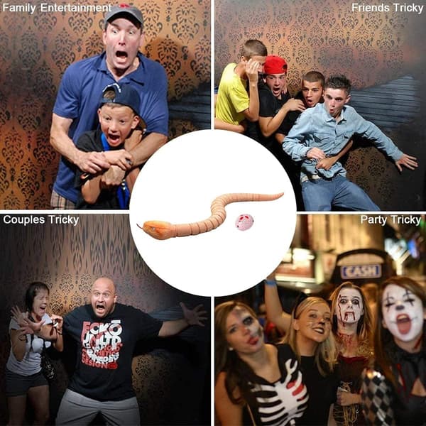 (SC) 16 inch Realistic Remote Control Snake Toy (Orange) orange