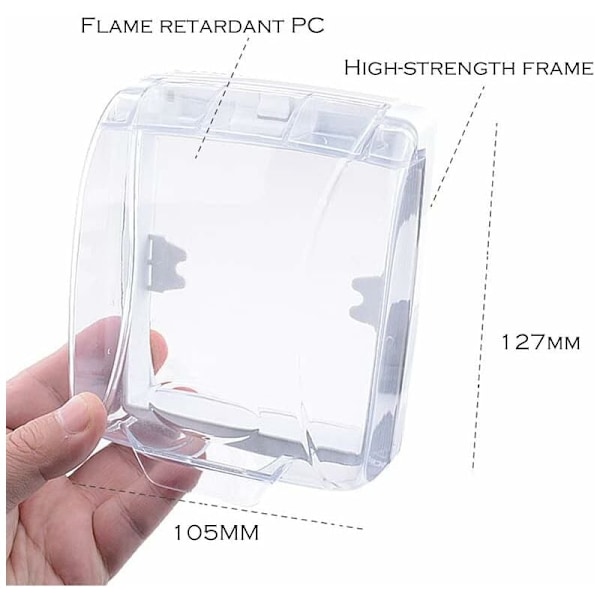 Vattentätt skydd för dörrklockans knapp,?SL.GT?Transparent skydd