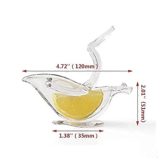 2 st Akryl Citronpressar, Manuell Citronpress, Praktisk Transparent Fruktpress för Hemmet