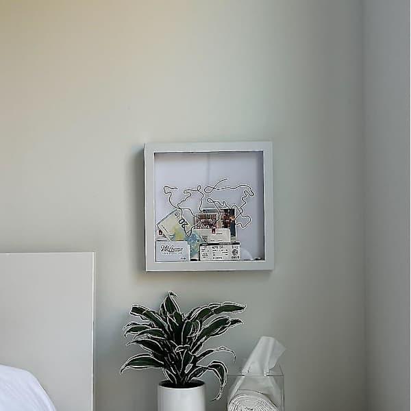 (SC)Adventure Archive Box, Travel Adventure Ticket Memory Box, Ticket Shadow Box, Memory Frame Shadow Box Picture Frame For Wall And Table Display