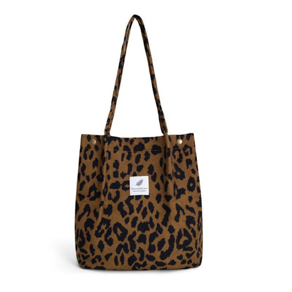 Håndtaske Stor Kapacitet Crossbody Taske med Skulderrem Leopard