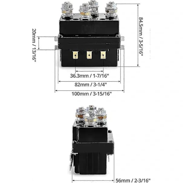 (SC) Magnetrelæ, 12V 500A Spilrelæ Magnetisk Erstatningskontaktor