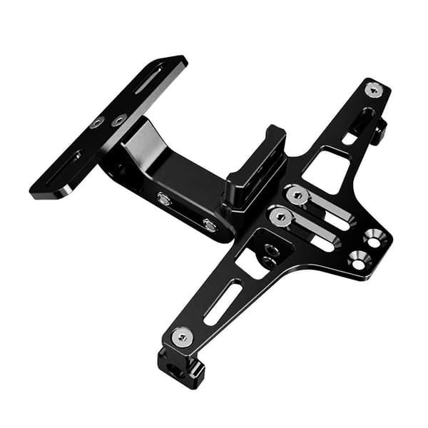 (SC) Motorcykel Nummerpladeholder med LED-lys Nummerpladeholder Aluminiumlegering Universal Sort