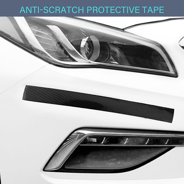 5m 5d kolfiber självhäftande tejp bildörr tröskelskydd remsa anti-scratch scuff plate