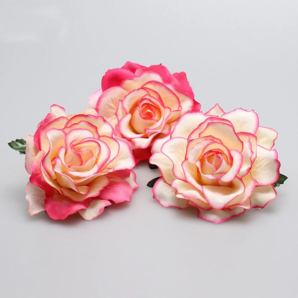 DIY-pääkoriste hiuslisävarusteet häihin, punainen ruusu kukka hiusneula hiuspanta häihin juhliin A-rose edge