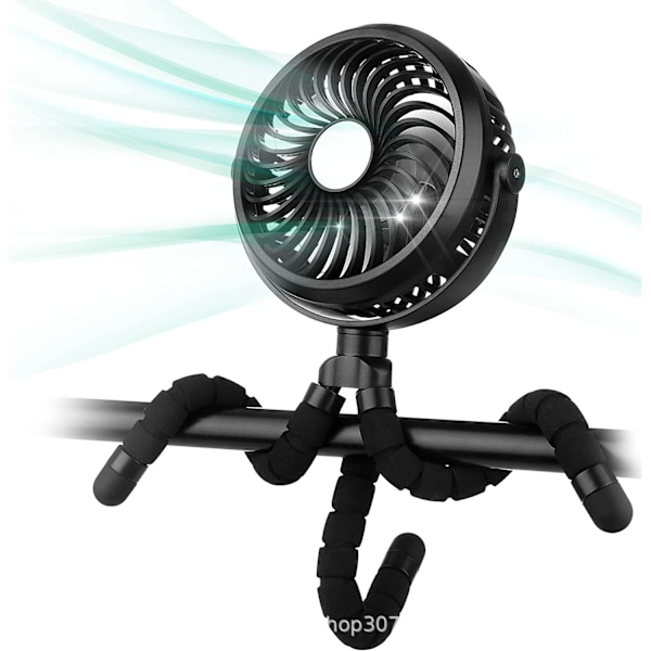 Battery powered stroller fan - Flexible stand - Clip On fan with 3 speeds