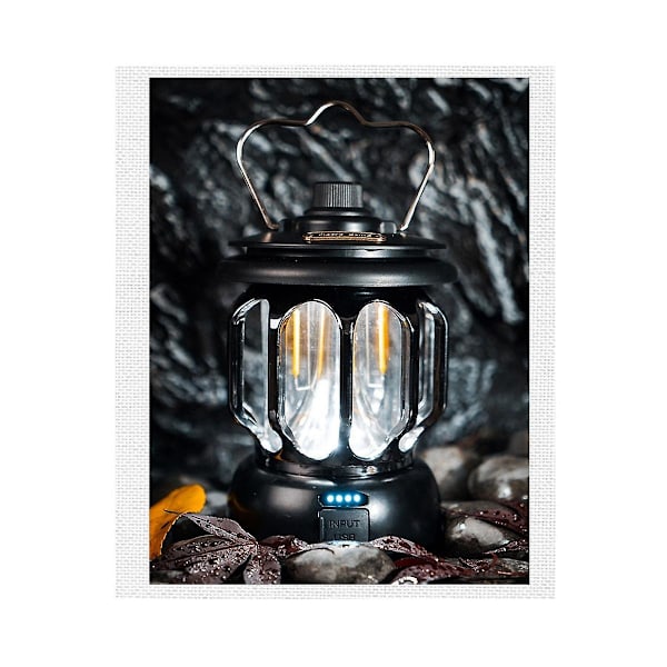 3500 Ma Ulkokäyttöön Tarkoitettu Camping-lamppu LED Retro Hevoslyhty Kannettava Telttalamppu Kätevä USB-lataus C