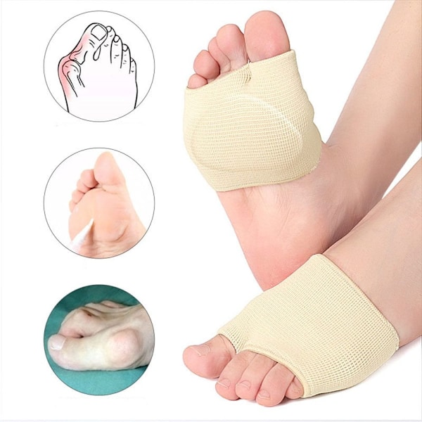 Metatarsal Sleeve Pads Gel Pads SORT L Sort L Black
