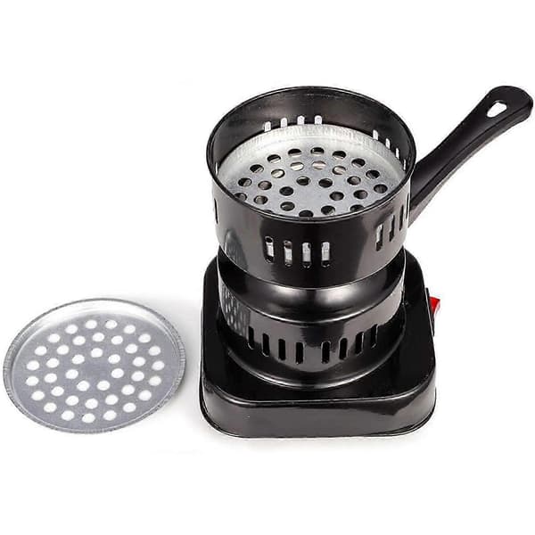 Portable Electric Coil Burner with Indicator Lights Practical Hot Plate[D] Charcoal Starter