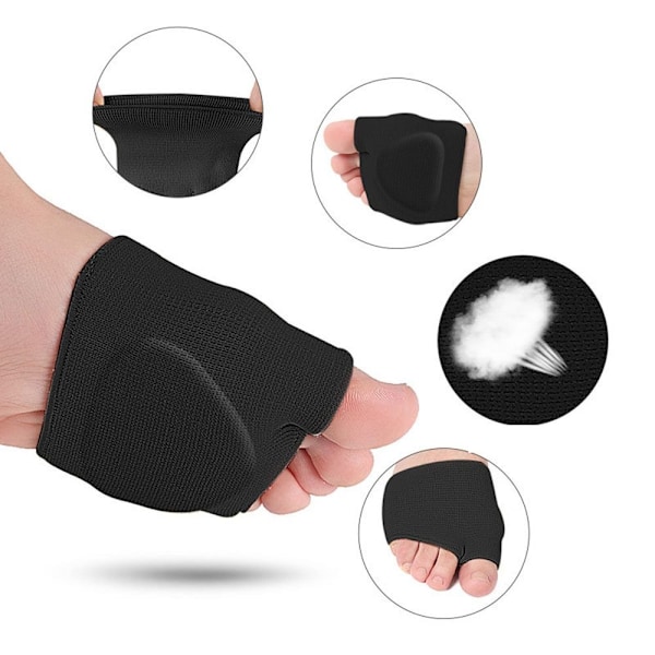 Metatarsal Sleeve Pads Gel Pads SORT L Sort L Black