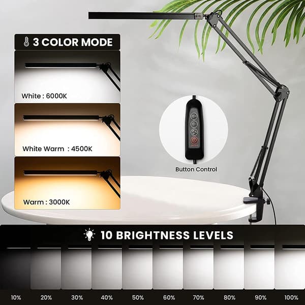 [SC]2026 New Modla LED Desk Lamp, 14W Foldable Architect with Clamp, Adjustable