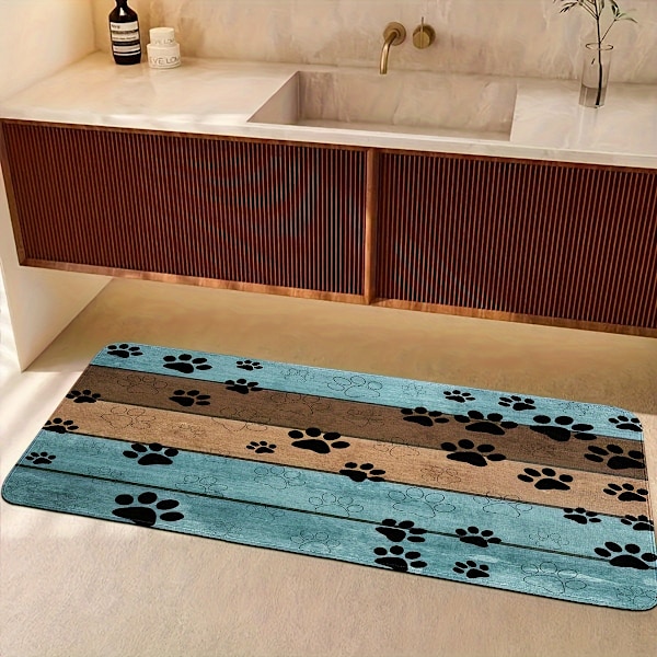 1 st Ultraabsorberande Dörrmatta för Hundtassar - Stilfull Entrématta för Smutsiga Tassar, Snabbtorkande, Halkfri Sovfilt, Perfekt för Livliga Husdjurshem 45×120cm