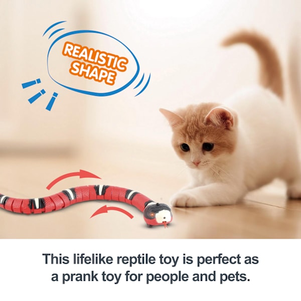Kildrende kat kildrende hund kildrende børn interaktiv automatisk søvntilstand gående elektrisk induktionsslange 40*4*3.5cm