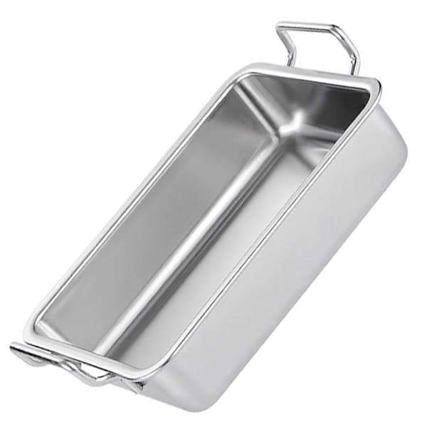 [SC]2026 Ny Modern Serveringsbricka Non-stick Multifunktionell Rostfritt Stål Rektangulär Metallbricka för Kök Silver Silver 2