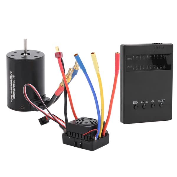 (SC)3650 3500KV Børsteløs Motor 60A ESC med Programkort Vanntett BEC for 1 10 RC Bil