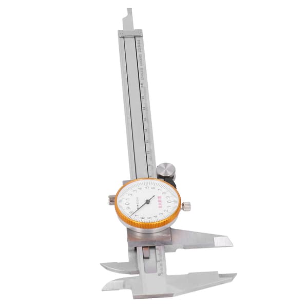 (SC) Dial Caliper Vernier 0.02 Dobbel Støtsikker Rustfritt Stål Manuelt Måleverktøy 0-150 mm