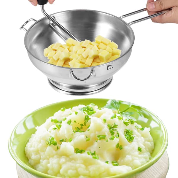 (SC) Multifunktionel manuel madmixer i rustfrit stål, salat- og grøntsagsblander til køkkenet 1.2