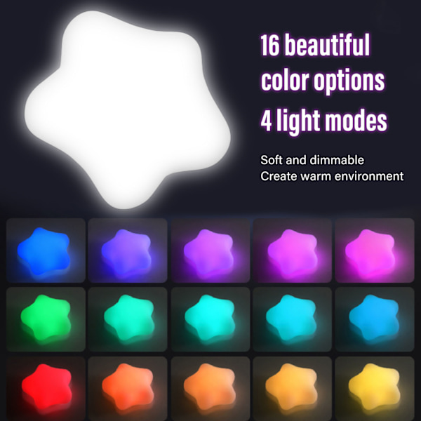 LED-tähtilamppu IP68 vedenpitävä RGB-värinvaihtava yövalo kaukosäätimellä sisä- ja ulkokäyttöön