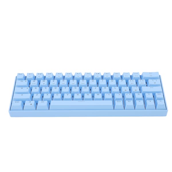 (SC) Mechanical keyboard 64 keys white light 3 modes ergonomic layout 4 optional switches blue keyboard for WIN blue switch 0.2