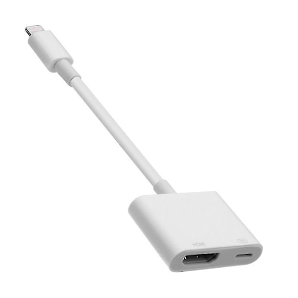 Lightning till HDMI-kabel för samma skärm, stödjer iOS 12/13