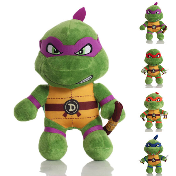 Teenage Mutant Ninja Turtles Plyschdocka 25cm Barn Mjukt Gosedjur Leksak Present Purple