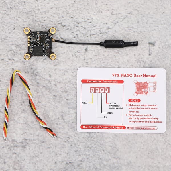 (SC)VT5804 Nano Video Transmitter 5.8G 40CH 0mW~400mW OSD Adjustable FPV Transmitter
