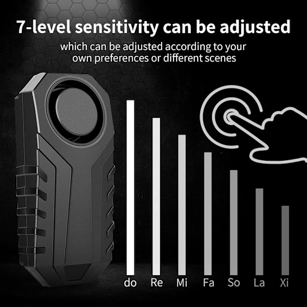 Cykelalarm Trådlös Stöldskydd för Cykel Motorcykel Bil Mobilitet Scooter Dörr Fönster 113DB Super Hög Vattentät