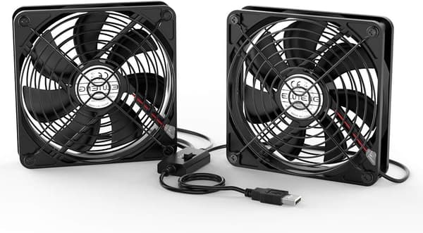 (SC)Dual 120mm USB Fan 2 in 1, USB Fan Grill, Three Speed Settings P