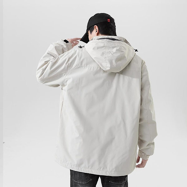 Miesten Takki Uusi Ulkoilma Vedenpitävä Tuulenpitävä Takki Irrotettava Huppu Design L-6xl Lämmin Ja Tuulenpitävä Miesten Takki Chaqueta Army Green XXL