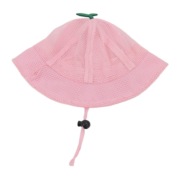 Børne Spandhat Justerbar Reb Sød Mesh Åndbar Sommer Solhat Pink pink
