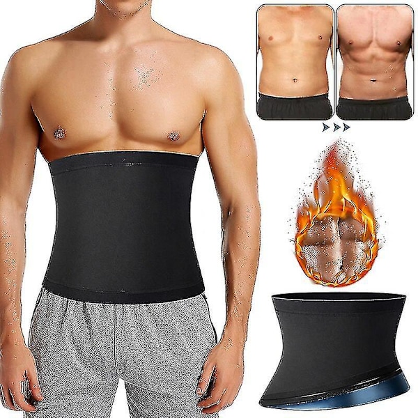 Menn Abdominale Reduserende Sauna Kroppsshaper Trenings Svette Trimmer Belte Midje Trener L-XL