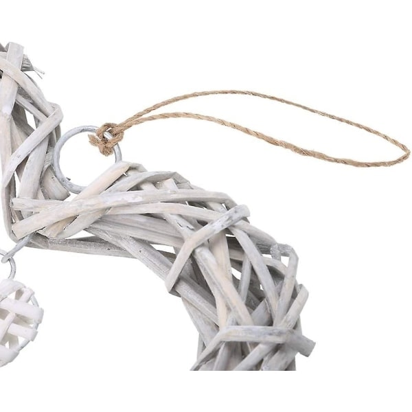 Dørkrans Viklet Hjertekrans Hjerteformet Rattan DIY Håndverk *H