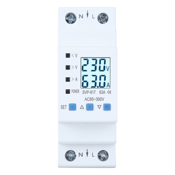(SC) Voltage Protector Single-Phase Automatic Reset Protection Device with Voltage Amperage (63A)