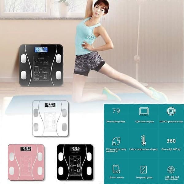 [SC]Smart Personal Scale with Bluetooth - Max Weight 180 kg Black