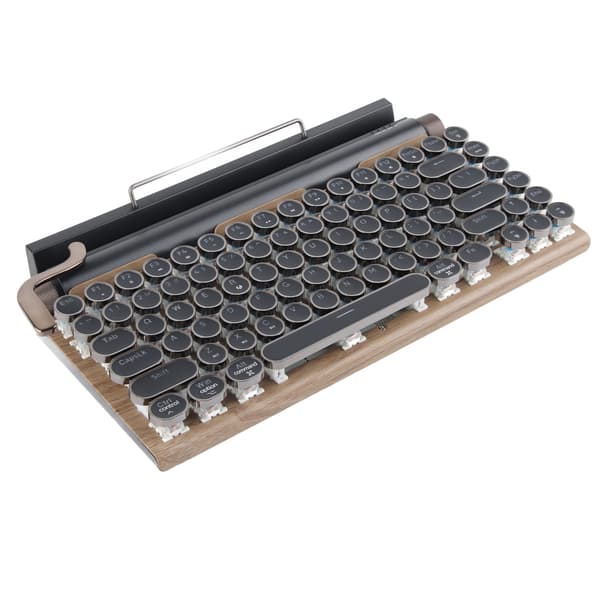 (SC)Retro Wireless Mechanical Keyboard with Adjustable Brightness and 83 Keys