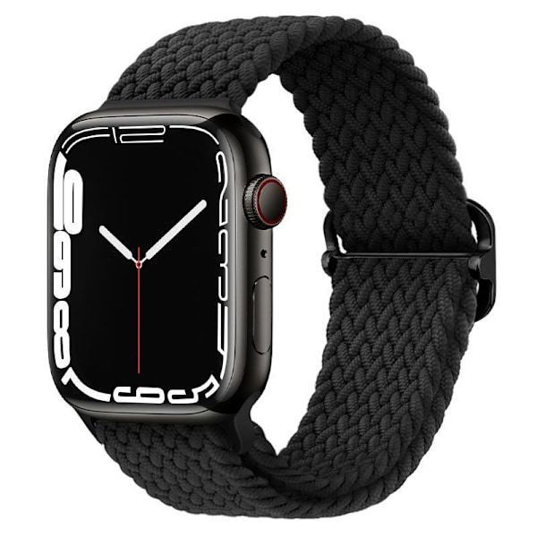 Apple Watch -ranneke punotusta nylonista 42/44/45 Musta Black one size