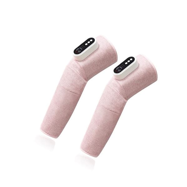 (SC) Trådløst Benmassasjesett - Luftkompresjon, Varmeterapi, Justerbar Passform Rosa Pink 1600